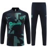 Sudadera De Entrenamiento Barcelona Cremallera De Cuarto 23-24 Negra - Hombre